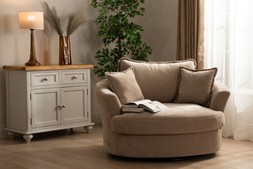 Dove Taupe Swivel Armchair 0001 CC RRP €999 Now €649