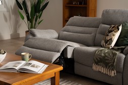 Presley Light Grey 3 Seater Electric Recliner Sofa 0033 RRP €1,799 Now €1,099