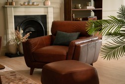Bianca Brown Leather Armchair RRP €1,499 Now €899