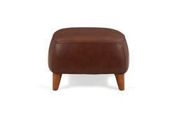 Bianca Brown Leather Footstool RRP €749 Now €449