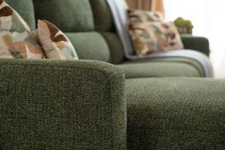 Reno Green Fabric LHF Electric Recliner with Sliding Chaise Sofa - RRP €3999 NOW €2299