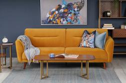 Alex Gold Velvet 3 Seater Dofa - WAS 1549 NOW 899 euro