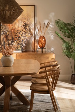 Madrid Oak Dining Table X-Leg 2.0m (RRP €2249) NOW €1299