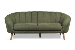 Megan Green Fabric 3 Seater Sofa - clearcut front - WAS 1299 NOW 799 euro