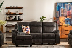 Lansdowne Electric 3 Seater Sofa with Bluetooth Speaker and Head Tilt - RRP €2899 NOW €1699