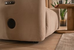 Savoy Cream Fabric 3 Seater Electric Recliner With Bluetooth Speakers Sofa - RRP €4499 NOW €2499