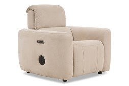 Savoy Cream Fabric Armchair Electric Recliner with Bluetooth Speakers - RRP €2249 NOW €1299
