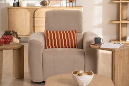 Savoy Cream Fabric Armchair Electric Recliner with Bluetooth Speakers - RRP €2249 NOW €1299