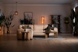 Cozy Cream Fabric Corner Sofa with Bluetooth Speaker Console - RRP €4499 NOW €2999