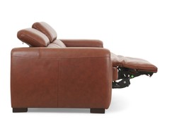 Muse Brown Leather 2.5 Seater Heated Seats Electric Recliner Sofa - RRP €4799 NOW €2699