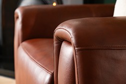 Muse Brown Leather Armchair Heated Seats Electric Recliner