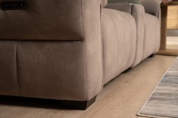 Hollywood Grey Fabric 2.5 Seater Electric Recliner Sofa with Fridge RRP€5559 NOW €2999