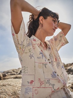 FatFace, Kara Postcard Shirt, £49.50, Cassie Sea Postcard Short, £40