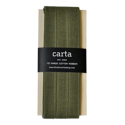 Loose-weave Italian Cotton Ribbon Olive