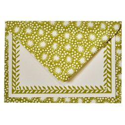 Ten Postcards with Patterned Border in Bawden Green