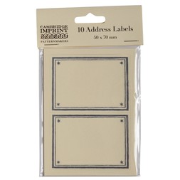 Packet of 10 Self-Adhesive Labels with Cornflower Blue Border