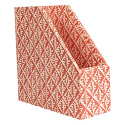 Cambridge Imprint Magazine File in Oak Leaves Bright Red
