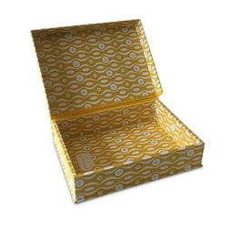 A5 Box File Persephone Mustard and Turquoise