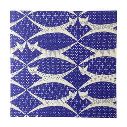 Square Lined Notebook Cat Periwinkle Blue