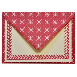 Set of Notecards and Envelopes Large Stars Magenta