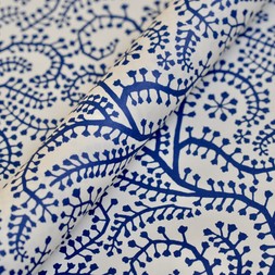 Patterned Paper Seaweed Paisley Prussian Blue