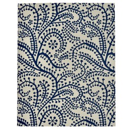 Lined Exercise Book Seaweed Paisley Prussian Blue
