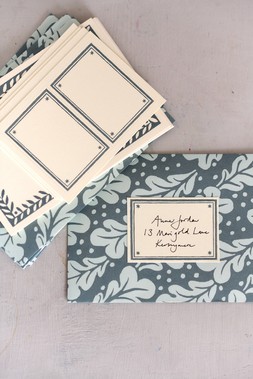 Set of Notecards and Envelopes Quercus Duck Egg