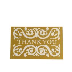 Pack of 6 Thank You Gift Cards Mustard