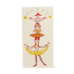 Happy Birthday Human Tower Card