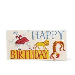 Ballerina, Lion and Acrobat Card