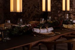 Alton pendant lights over Christmas dining table