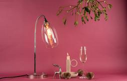 Christmas gift guide | Adjustable table lamp with clear Upton shade