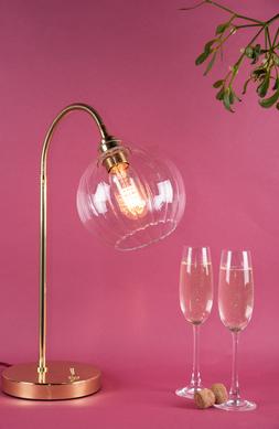 Christmas gift guide | Adjustable table lamp with ribbed Hereford shade
