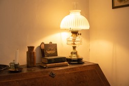 Restored antique oil lam