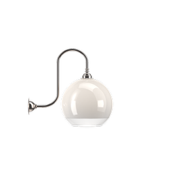 Fritz Fryer Swan Neck Wall Light White Hereford Shade