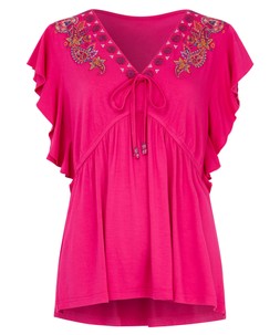 Emily Embroidered Jersey Top £35