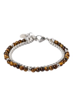 Mens Brown Beaded Chain Bracelet, £20
