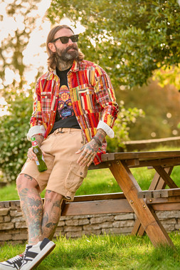 Perfect Patchwork Shirt £65 & Neon Skull T-Shirt £25