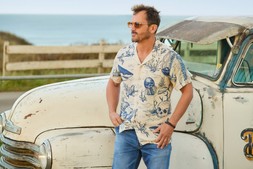 Shark Party Linen Blend Shirt £40