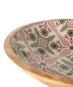 Tranquil Tile Mango Wood Serving Bowl £25
