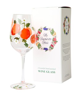 Vibrant Orange Wine Glass £16