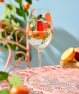 Vibrant Orange Wine Glass £16