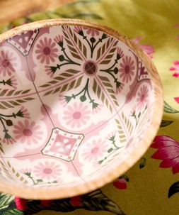Tranquil Tile Mango Wood Bowls Set Of 2 £25