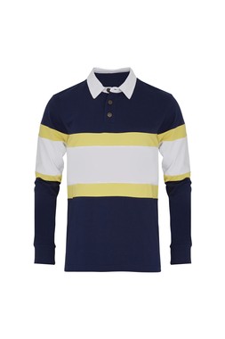 TK Maxx - Men - Blue, Yellow and White Polo Shirt - &euro;34.99 (RRP &euro;69.99)