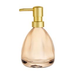 beauty smokedbrownglasssoapdispenserwithgoldtop €11.99