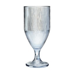 TK Maxx Geo-digital Blue Ribbed Footed Glass €6.49