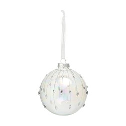 TK Maxx Geo-digital Iridescent Diamonte' GlassBauble €6.49