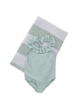 TK Maxx - Kids -green swimming costume & towel &euro;13.99