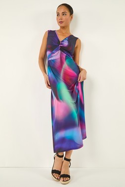 Roman Petite Floral Twisted Dress
