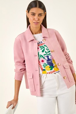 Roman Suedette Button Jacket